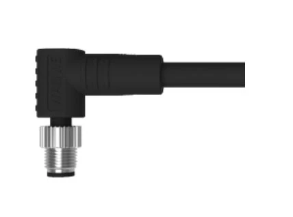 M5 Erkek Dik Açılı Korumasız A-Kodlama 3PIN PVC 3,0M Tel