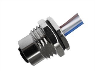 M12 Dişi Lehim Tipi Önden Bağlantılı A-Kodlu 4PIN PG9 Tel 0,5M