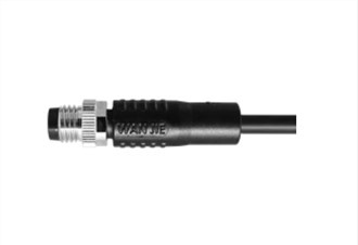 M8 Erkek Düz Korumasız A-Kodlama 3PIN PVC 2.0M M8X1.0